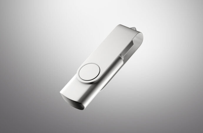 Mockup of a USB Flash Drive for Product Presentation