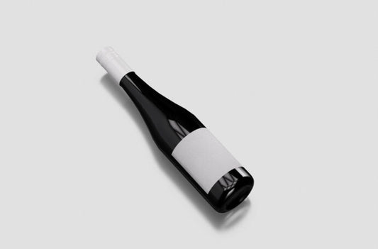 Mockup of a Wine Bottle with Screw Cap