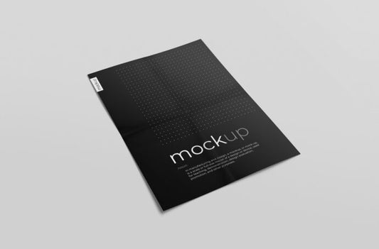 Mockup of an A3 Poster with Fold Lines