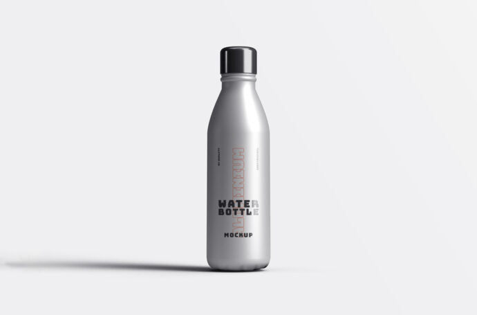 Mockup of an Aluminum Water Bottle