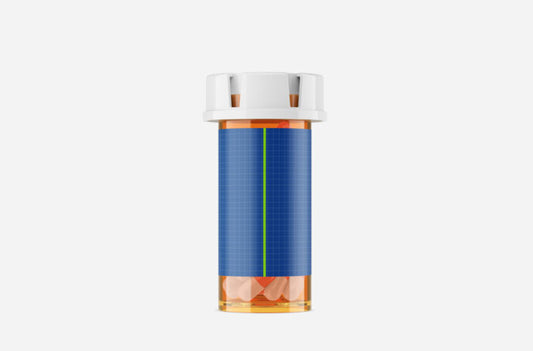 Mockup of an Orange Pill Bottle