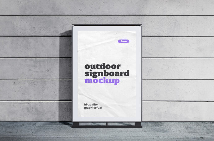 Mockup of an Outdoor Signboard