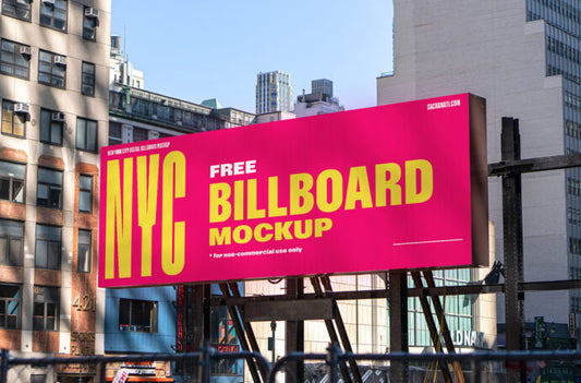 Mockup of an Urban LED Billboard