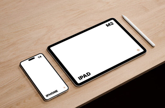 Mockup of iPhone 14 Pro and iPad Pro