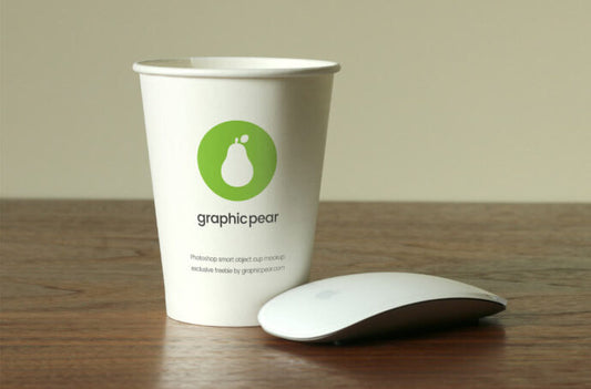 Mockups of Disposable Paper Cups