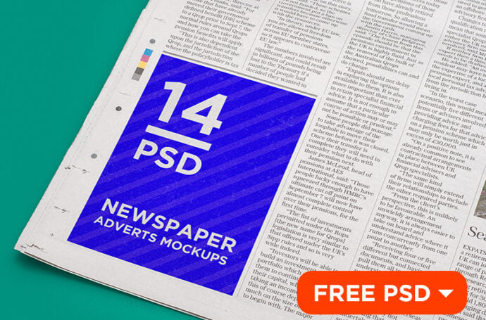 Newspaper Ad Mockup Template