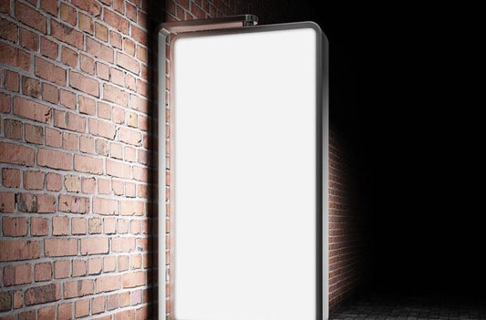 Outdoor Billboard Mockup for Illuminated Wall Display