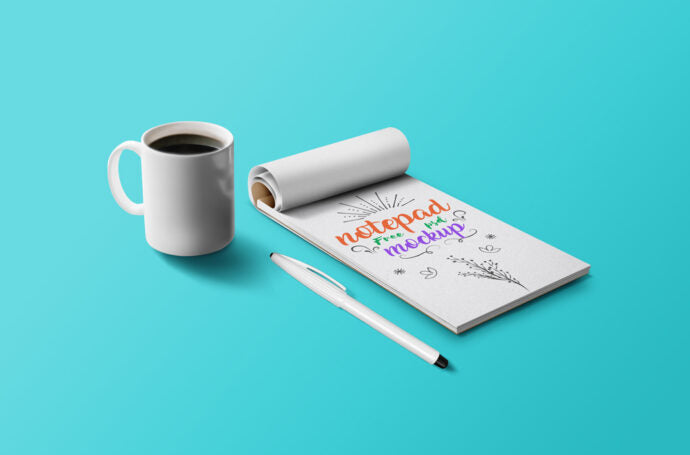 Pen and Notepad Mockup for Presentation