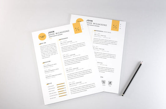 Professional Resume Template for Mockup