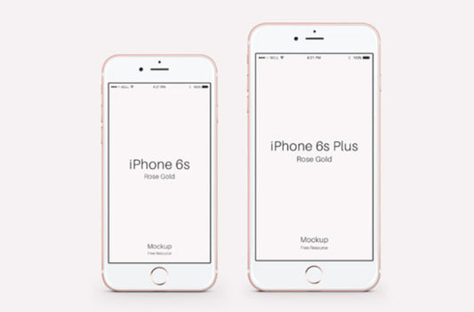 Rose Gold Mockups for iPhone 6S and 6S Plus - Clean and Professional