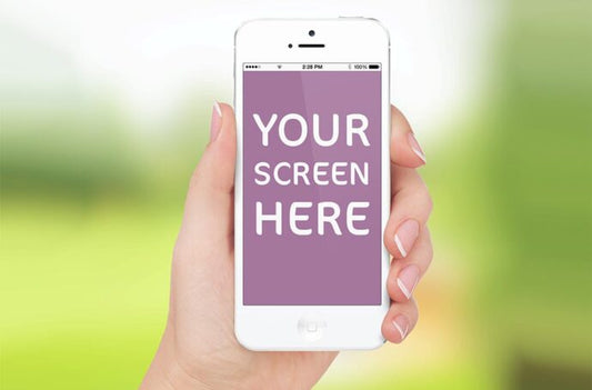 Set of iPhone Mockups Featuring Female Hands