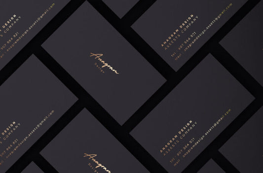 Showcase Mockup for Dark Business Cards