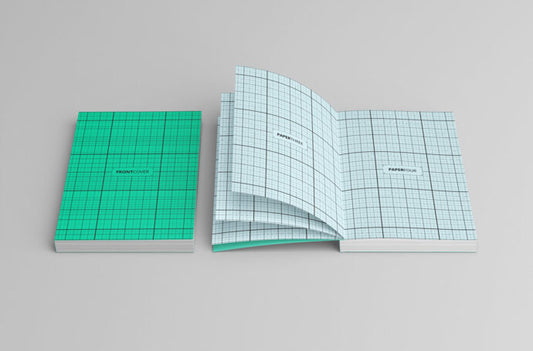 Softcover Book Mockup - Open and Closed Options