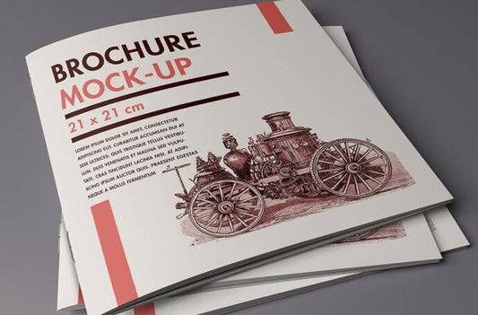 Square Brochure Mockup Set for Graphic Designers