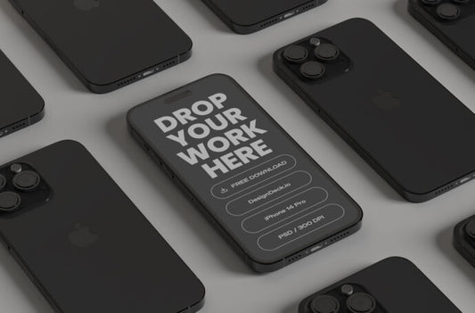 Stunning Grid Mockup of the iPhone 14 Pro