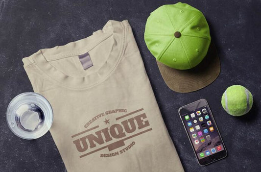 T-Shirt and iPhone Mockup Scene