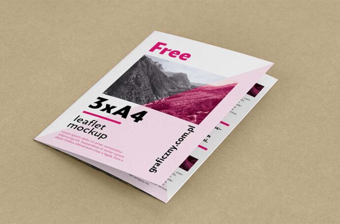 Trifold Brochure Mockup Template