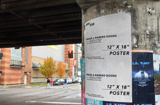 Urban Poster Mockup with Weathered Design