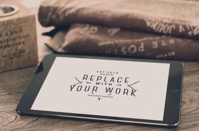 Vintage Style iPad Mockup for Sale