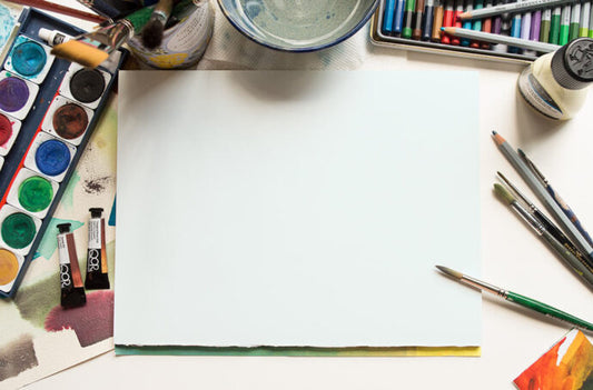 Watercolor Canvas Template for Mockup