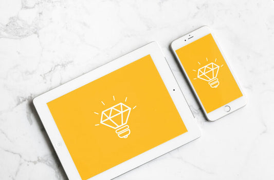 White iPad and iPhone Mockup for Sale