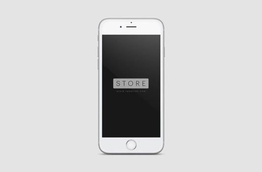 White iPhone Mockup with Frontal View