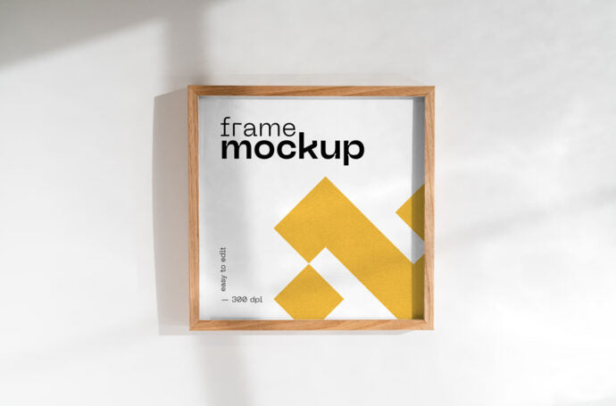 Wooden Square Frame Mockup