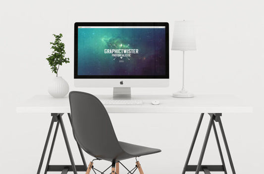 iMac Mockup for Home Office