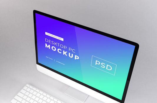 iMac Mockup with Clean Design