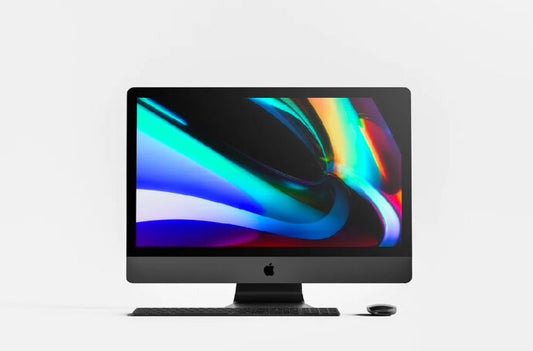 iMac Pro Mockup with Mouse and Keyboard