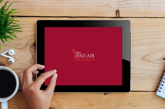 iPad Air on Desk Mockup for Professional Presentations