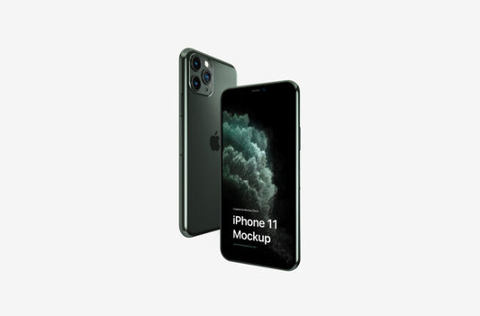 iPhone 11 Pro Max Mockup in Various Colors