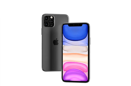 iPhone 11 Pro Max Mockup with Floating Front and Back View