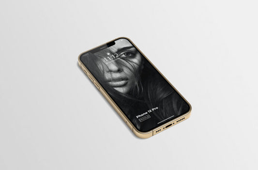 iPhone 12 Pro Gold Mockup for Designers