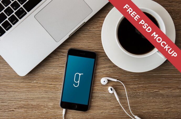 iPhone 6 Mockup on Desk