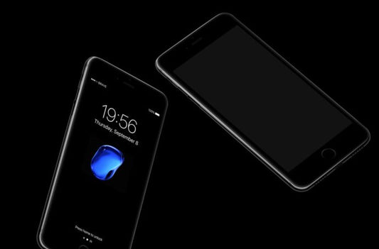 iPhone 7 Jetblack Mockups with Floating Effect