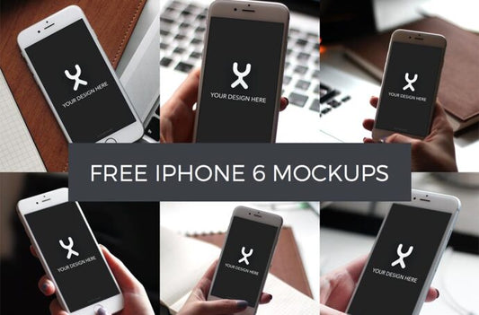 iPhone Mockups in Female Hands Collection